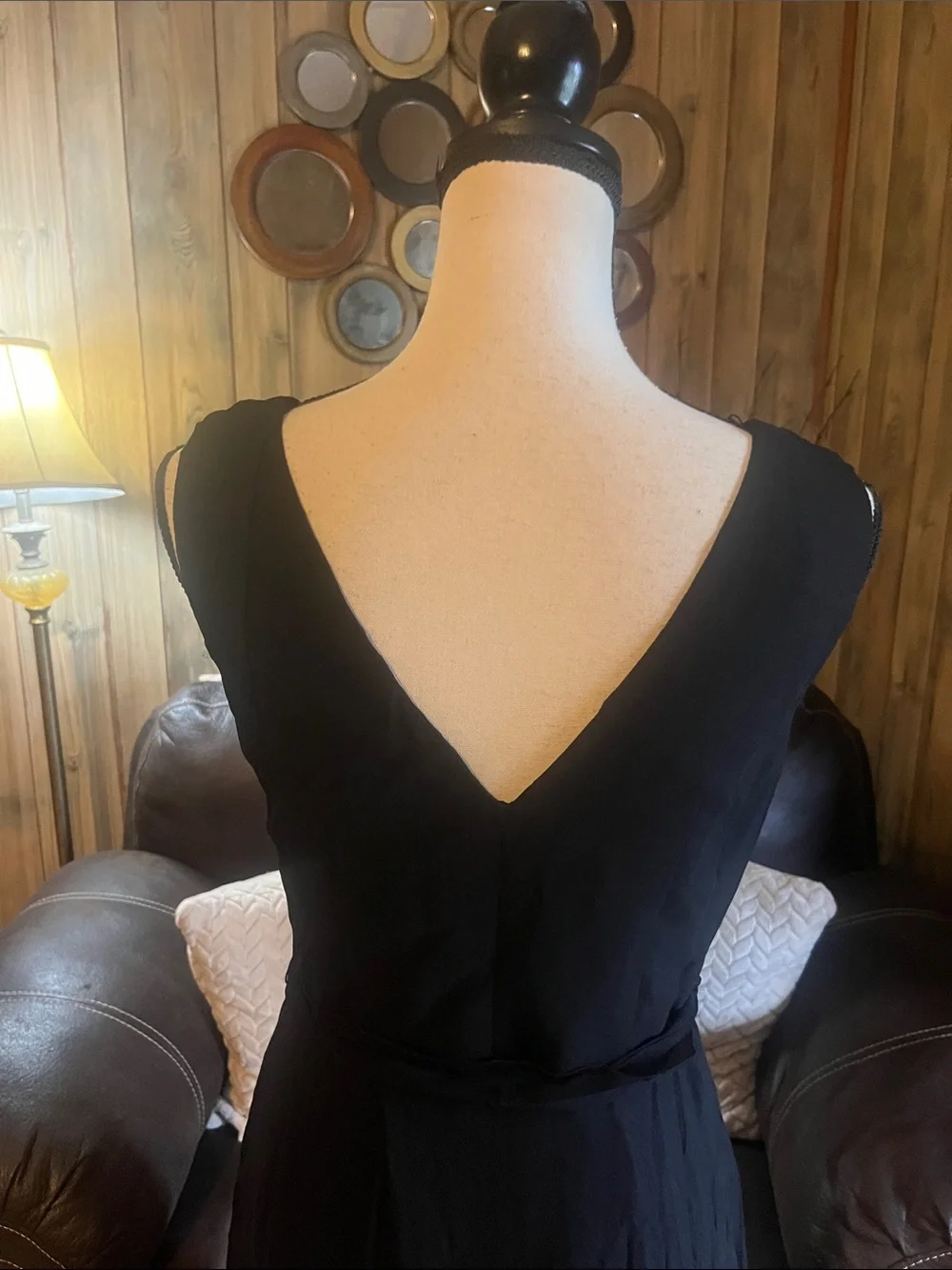 Donna Morgan Black Silk Dress Handkerchief  Dark Fairy Whimsigoth Fairygoth